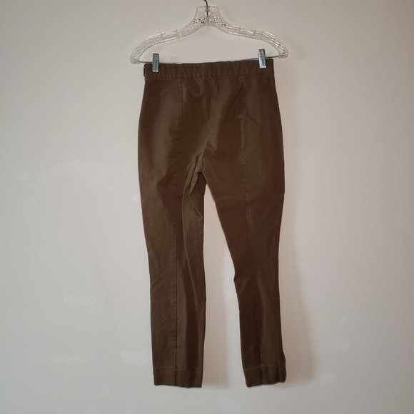Everlane Olive Green Side Zipper Ankle Pants 4 - Picture 4 of 7